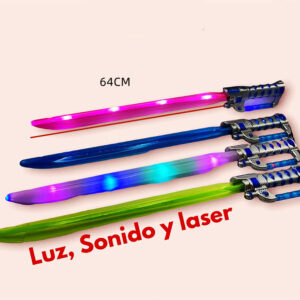ESPADA LUZ SONIDO Y LASER 64CM 311704