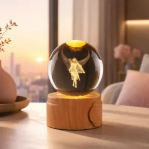 Lámpara Esfera de Cristal Giratoria 6cm